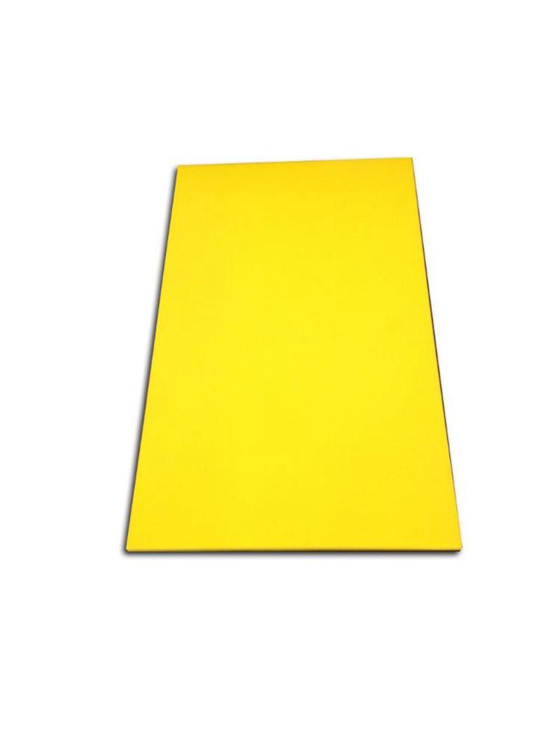 Tabua de corte lisa em polietileno - amarela - 50 x 30
