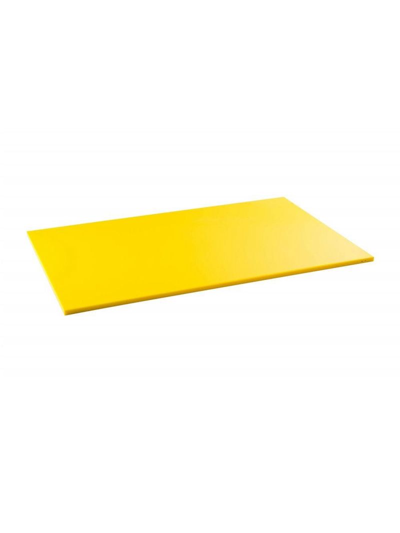 Tabua de corte lisa em polietileno - amarela - 50 x 30