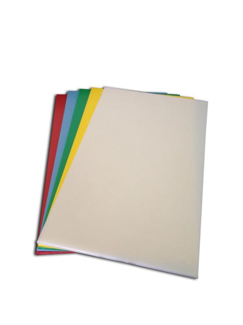 Conjunto 6 (seis) tabuas lisas polietileno - coloridas - 50 x 30