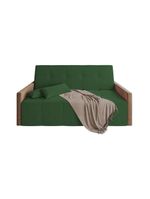 Sofá Cama Casal Paris Retrátil E Reclinável 2,10m Veludo Verde