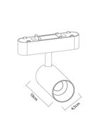 Spot Led Para Trilho Magnético Nordecor Magnetic Track Kay In 6709 9w 48v 3000K Luz Amarela