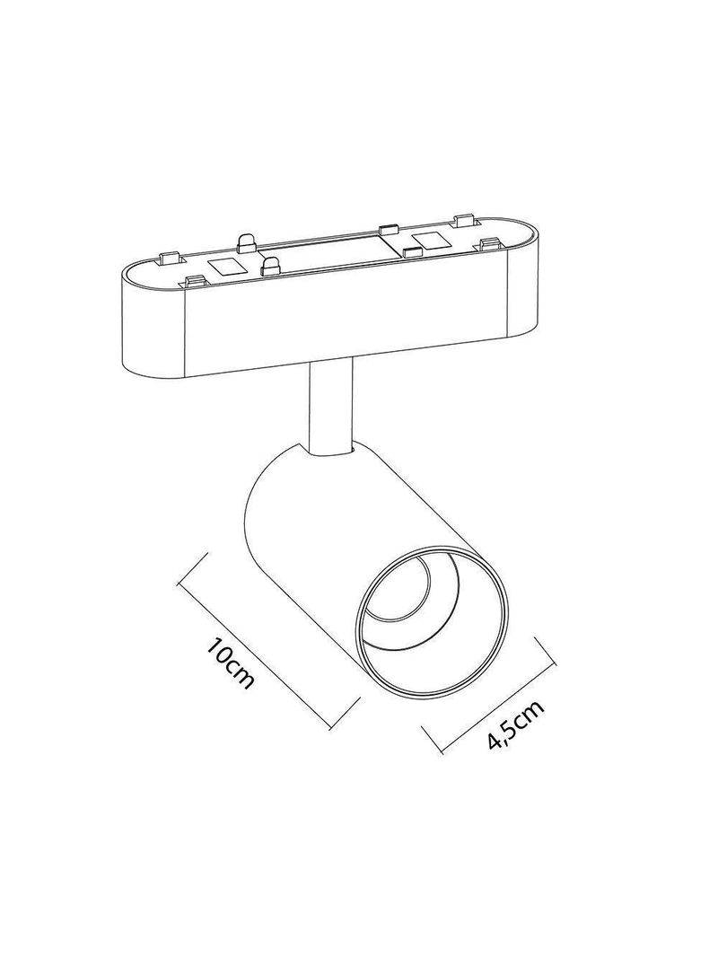 Spot Led Para Trilho Magnético Nordecor Magnetic Track Kay In 6709 9w 48v 3000K Luz Amarela