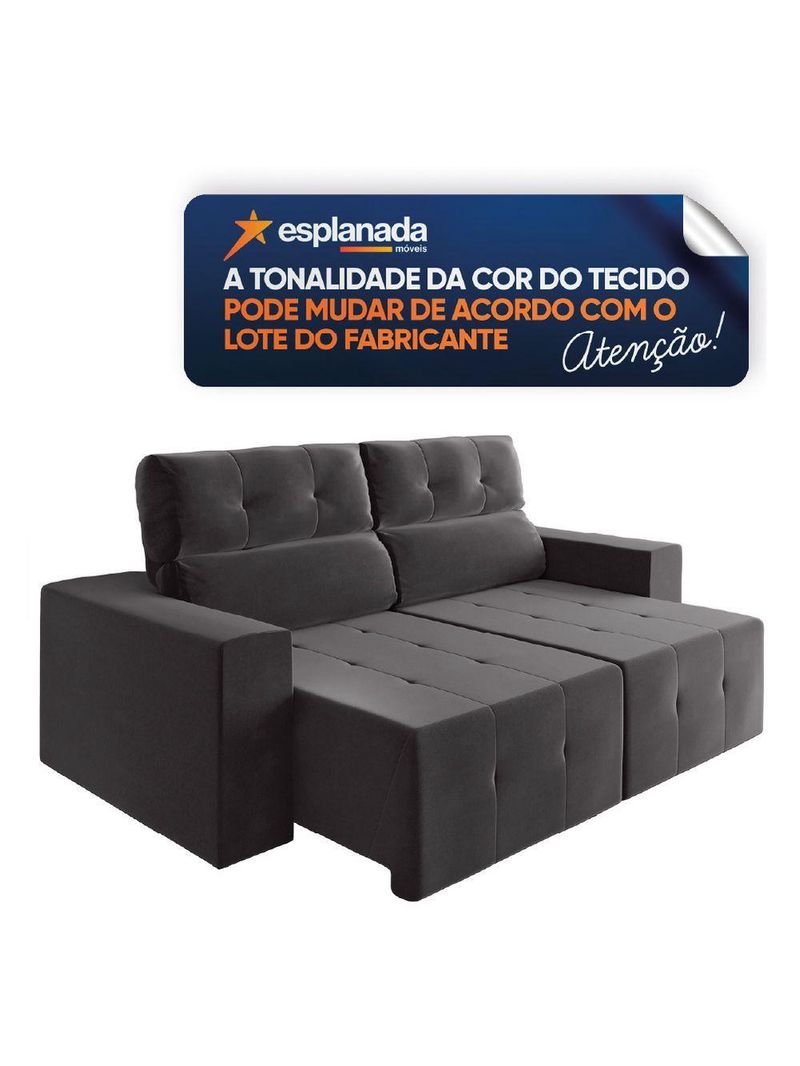 Sofá Retrátil E Reclinável 2m 3 Lugares Fênix Veludo Mamflex