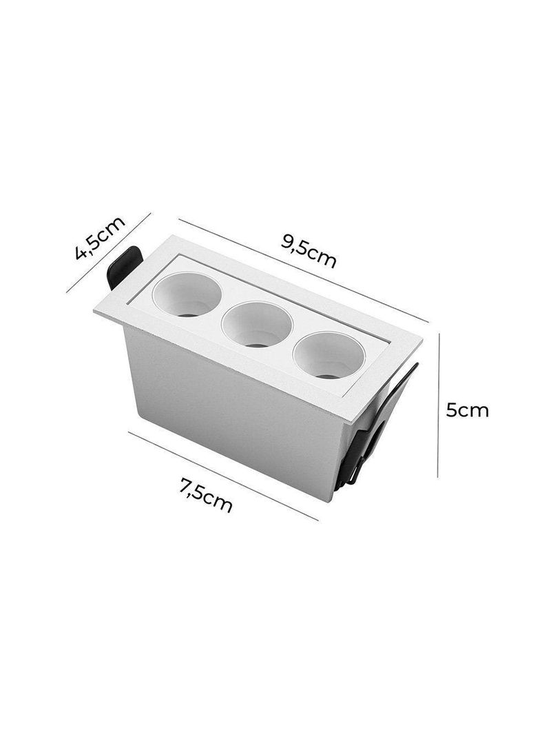 Spot De Embutir Nordecor Downlight Powerus Led Alto Irc 90 6w Bivolt Lente Branca 3000k