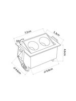 Spot De Embutir Nordecor Downlight Powerus Led Direcionável Alto Irc 90 4w Bivolt Lente Branca 3000k