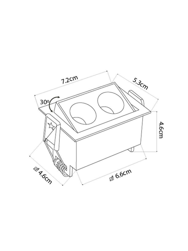 Spot De Embutir Nordecor Downlight Powerus Led Direcionável Alto Irc 90 4w Bivolt Lente Branca 3000k