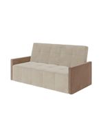 Sofá Cama 4 Lugares Paris Retrátil E Reclinável 2,10m Veludo Areia/marrom