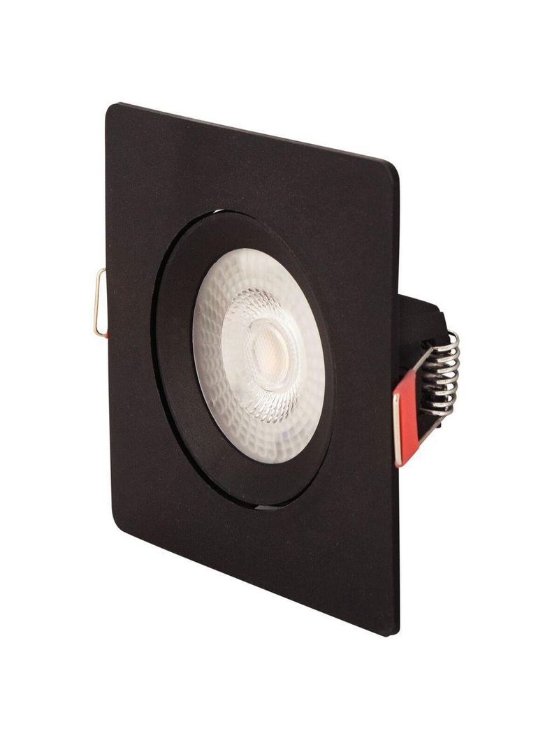 Spot Led Tramontina Quadrado 5 W 6500 K Preto Com Luz Branca