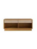 Rack Para Tv Ra2003 Até 42 Polegadas C/ 2 Gavetas E 2 Nichos Natural/off White - Tecno Mobili