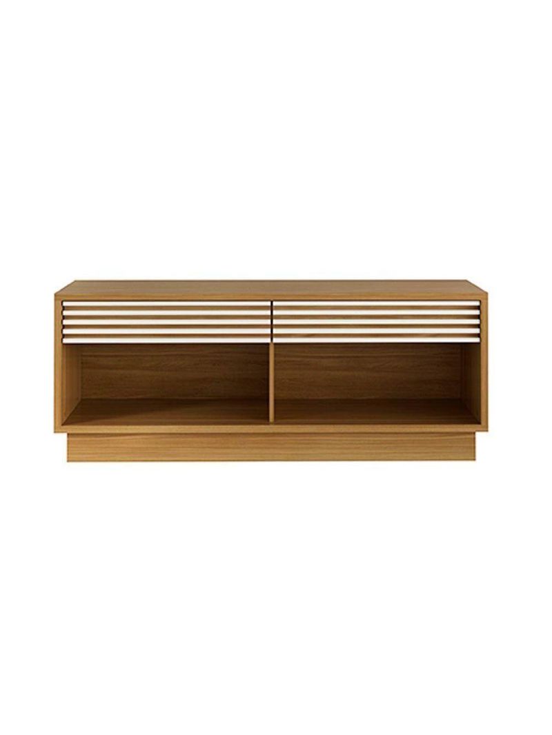 Rack Para Tv Ra2003 Até 42 Polegadas C/ 2 Gavetas E 2 Nichos Natural/off White - Tecno Mobili