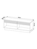 Rack Para Tv Ra2003 Até 42 Polegadas C/ 2 Gavetas E 2 Nichos Natural/off White - Tecno Mobili