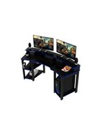 Mesa Computador Gamer ME4167 Preto/Azul - Tecno Mobili