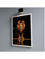 Quadro Leão Ouro Forest