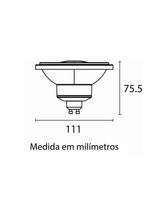 Lâmpada Led Blumenau Ar111 12w Gu10 Bivolt 2700k Luz Amarela