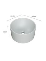 Cuba De Apoio Redonda Bl30w Cinza Matte Fosca Cinza Matte Fosco