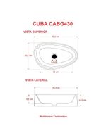Cuba De Apoio Gota Bg43w Cinza Matte Fosca Cinza Matte Fosco