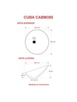 Cuba De Apoio Meia Lua Bm38w Branca Matte Fosca Branco Matte Fosco