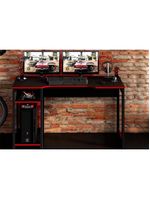 Mesa Computador Gamer  ME4152 Preto/Vermelho - Tecno Mobili