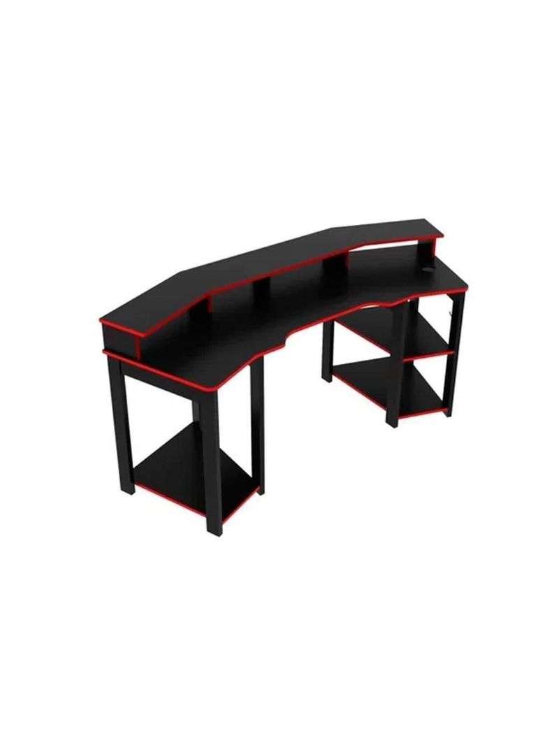 Mesa Computador Gamer ME4167 Preto/Vermelho - Tecno Mobili