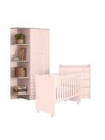 Jogo Completo Quarto De Bebê Arica Rosa Acetinado