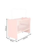 Jogo Completo Quarto De Bebê Arica Rosa Acetinado