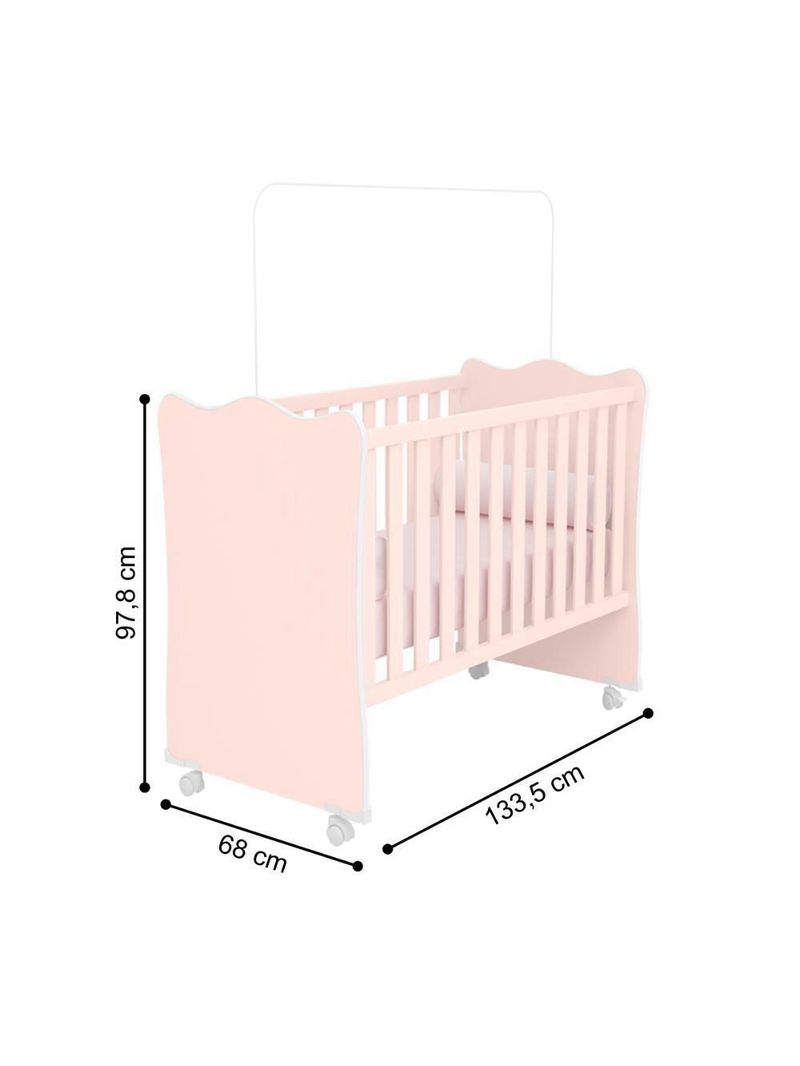 Jogo Completo Quarto De Bebê Arica Rosa Acetinado