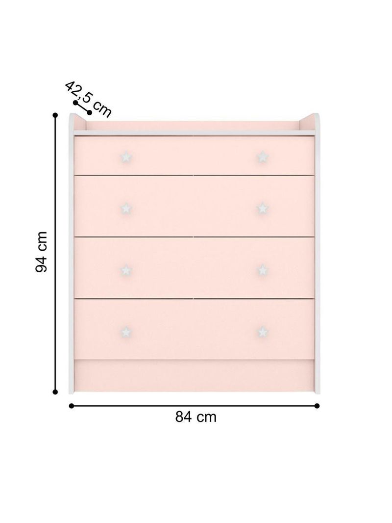 Jogo Completo Quarto De Bebê Arica Rosa Acetinado