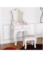 Penteadeira Com Banqueta Laila Luxo Infantil Branco