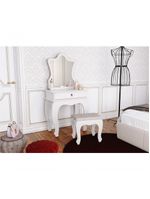 Penteadeira Com Banqueta Laila Luxo Infantil Branco