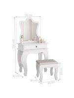 Penteadeira Com Banqueta Laila Luxo Infantil Branco