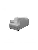 Sofá De Couro Canto Marrocos 2 Lugares Com Chaise Direita Branco Pigmentado - Mempra Design