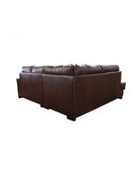 Sofá De Couro Canto Marrocos 2 Lugares Com Chaise Esquerda Marrom Bicolor - Mempra Design