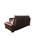 Sofá De Couro Canto Marrocos 2 Lugares Com Chaise Direita Marrom Bicolor - Mempra Design