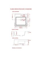 Cuba Semi Encaixe Quadrada Xq395w Colorida Preto