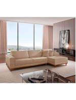 Sofá Cronos Linho 4lug Chaise Lado Direito Meu Sofá Online A226 Linho Bege