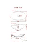 Cuba Apoio Canoa Lux L45w Colorida Branco