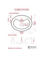 Cuba Apoio Oval Onix O43w Colorida Preto