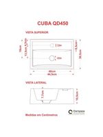 Cuba Apoio Retangular Q450w Colorida Cinza