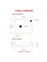 Cuba Apoio Retangular Cross Ro36 Preto