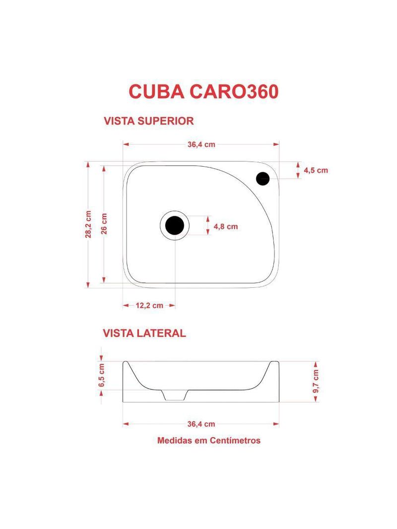 Cuba Apoio Retangular Cross Ro36 Preto