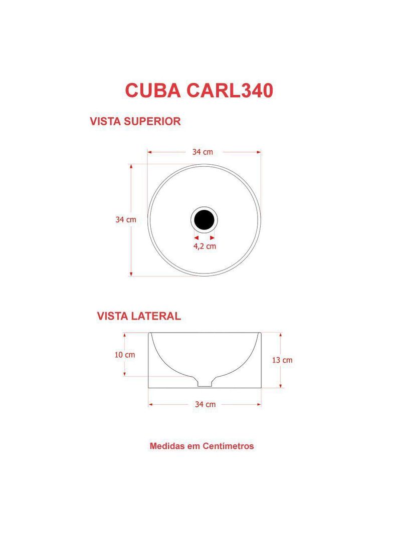 Cuba De Apoio Redonda Bl34w Branca Branco Gel