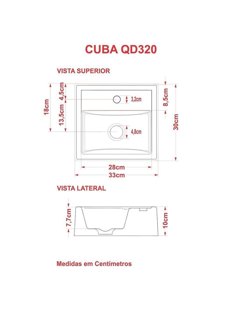 Cuba Quadrada Q32w Colorida Cinza