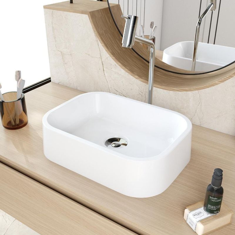 Cuba De Apoio Retangular Br37w Branca Branco Gel