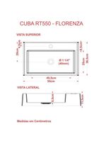 Cuba Apoio Retangular Rt55w Colorida Preto