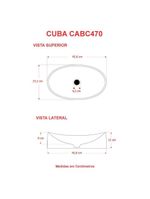 Cuba De Apoio Oval Canoa Bc47w Branca Branco Gel