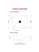 Cuba Apoio Retangular Riviera Rt30w Bege