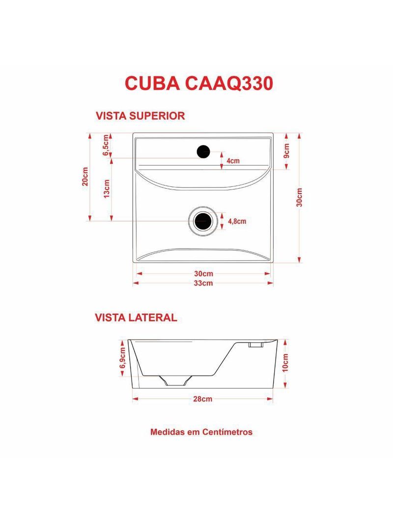 Cuba Apoio Angular Quadrada Volcano Aq33w Bege Bege