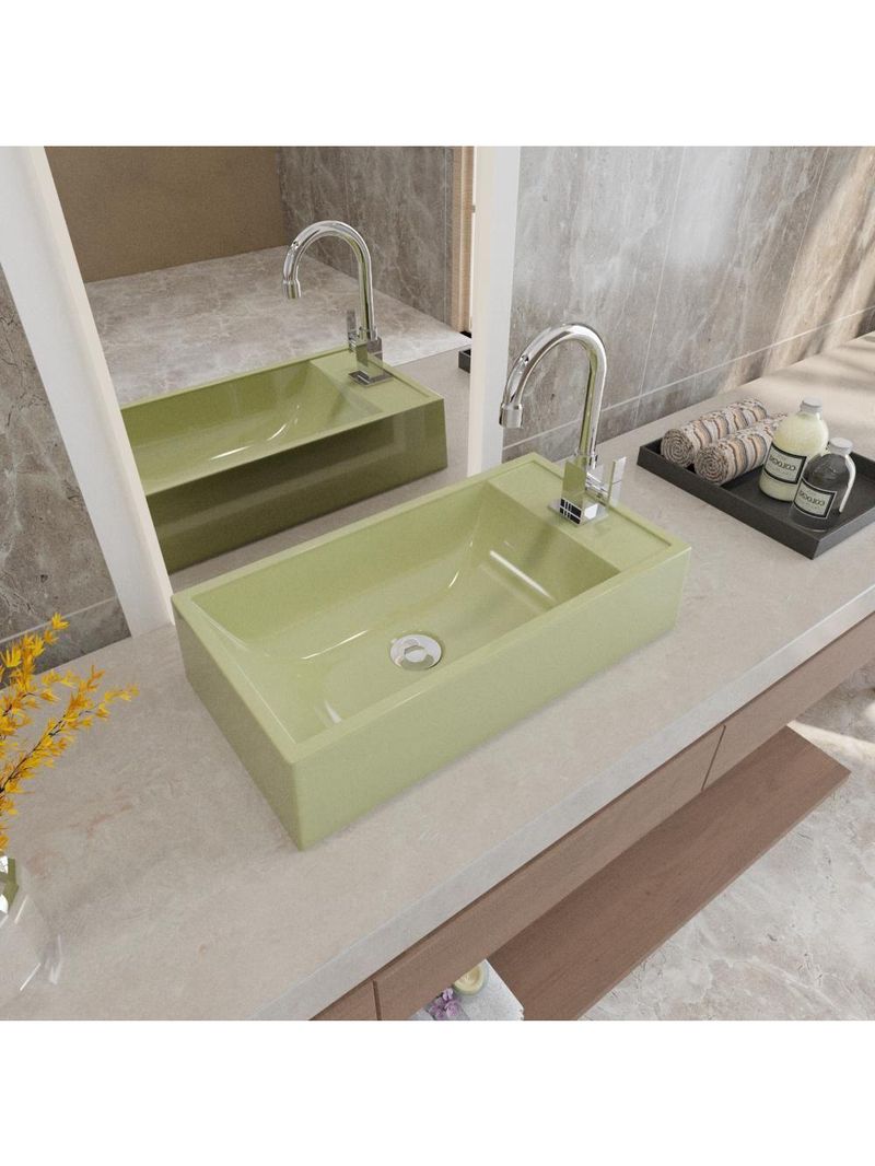 Cuba Apoio Retangular Roma Rl545w Verde Acqua Verde Acqua
