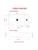 Cuba Apoio Retangular Roma Rl545w Verde Acqua Verde Acqua