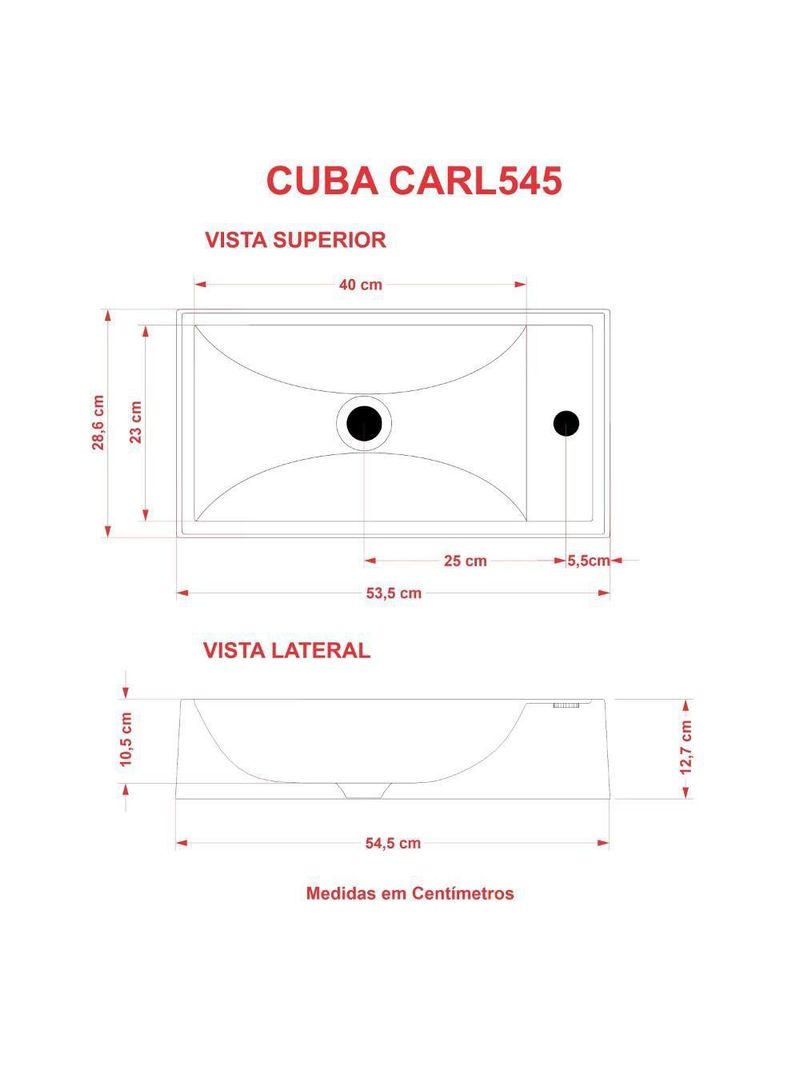 Cuba Apoio Retangular Roma Rl545w Verde Acqua Verde Acqua